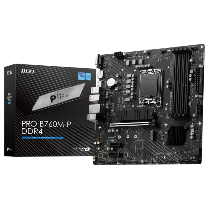 MSI PRO B760M-P D4 4800MHz(OC) DDR4 Soket 1700 M.2 HDMI DP VGA mATX Anakart