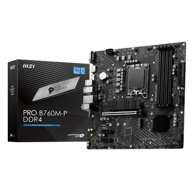 MSI PRO B760M-P D4 4800MHz(OC) DDR4 Soket 1700 M.2 HDMI DP VGA mATX Anakart