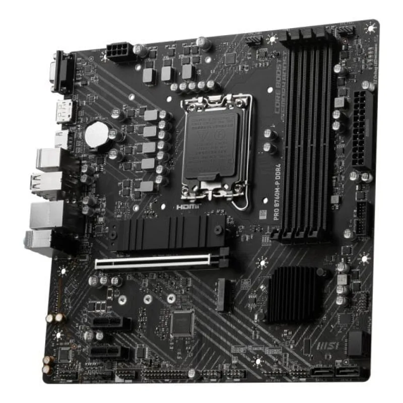 MSI PRO B760M-P D4 4800MHz(OC) DDR4 Soket 1700 M.2 HDMI DP VGA mATX Anakart