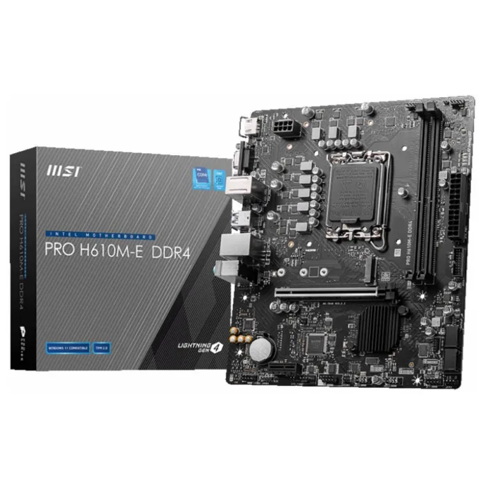 MSI Pro H610M-E Intel LGA1700 DDR4 Micro ATX Anakart