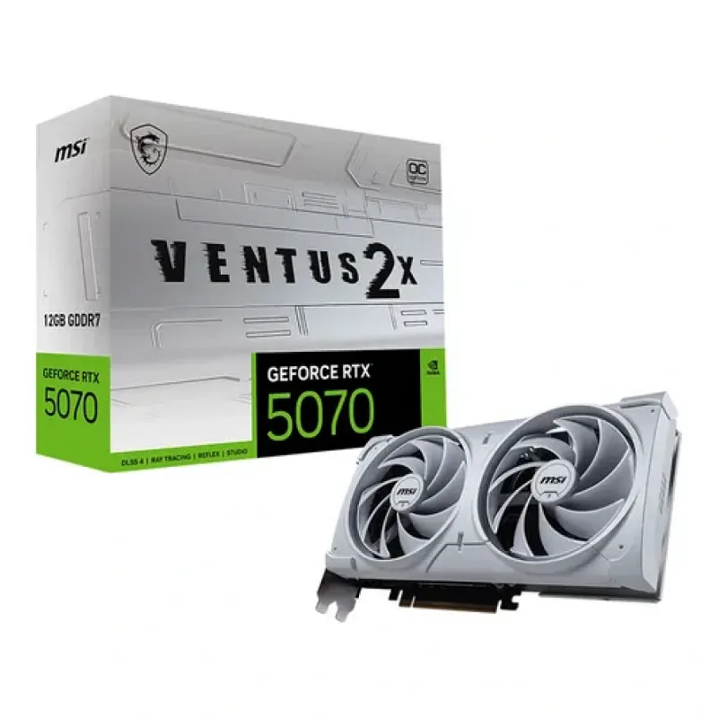 MSI RTX 5070 12G Ventus 2X OC White G5070-12V2CW 192 Bit GDDR7 12 GB Ekran Kartı