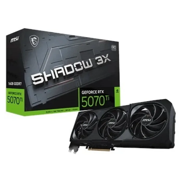 MSI RTX 5070 TI Shadow 3X OC 16G G507T-16S3C 256 Bit GDDR7 16 GB Ekran Kartı