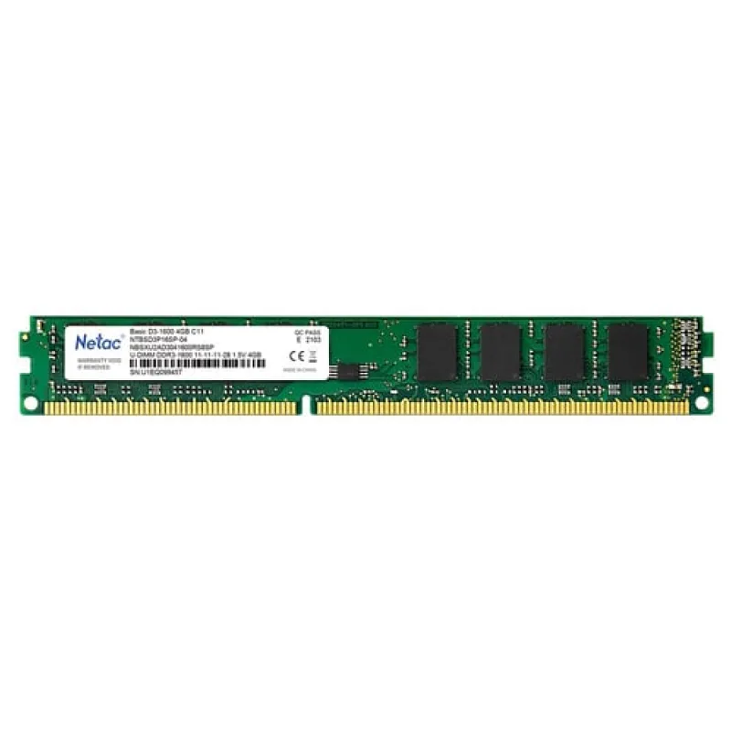 NETAC BASİC NTBSD3P16SP-04 4GB 1600MHZ CL11 DDR3 NOTEBOOK RAM