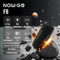 NOWGO F8 40W RGB SPEAKER SU GEÇİRMEZ TAŞINABİLİR KABLOSUZ BLUETOOTH HOPARLÖR SİYAH