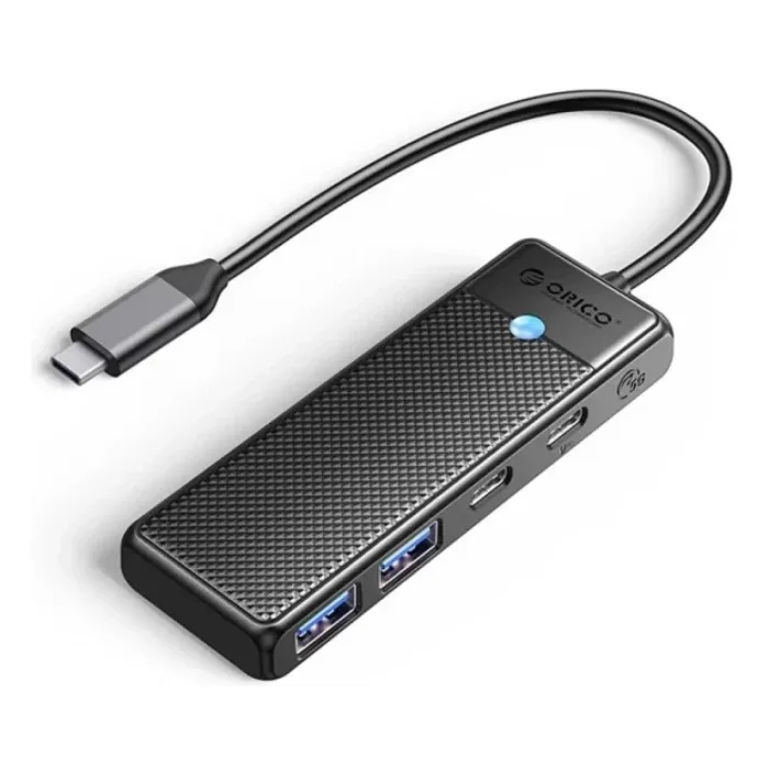 Orico 4 Portlu Type-C To USB 3.0 / Type-C Pd 100W Yüksek Hızlı 5 Gbps Siyah Çoklayıcı Hub