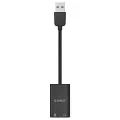 Orico USB 2.0 TRS 3.5mm Jack Girişli Harici Ses Kartı Siyah