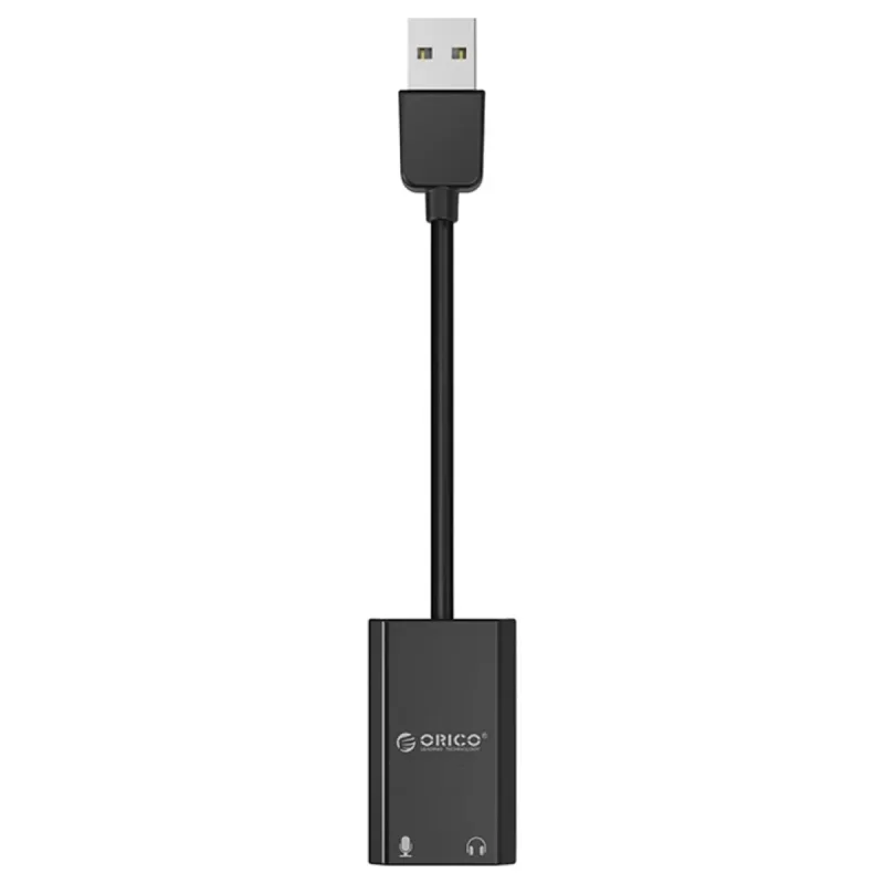 Orico USB 2.0 TRS 3.5mm Jack Girişli Harici Ses Kartı Siyah