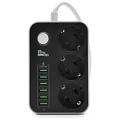 PALEON 5V 3.4A 6 USB BAĞLANTI NOKTASI 3'LÜ UZATMA AKIM KORUMALI PRİZ