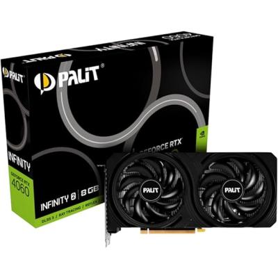 Palit Nvidia GeForce RTX4060 INFINITY Dual 8GB 128Bit GDDR6 Ekran Kartı (NE64060019P1-1070L)