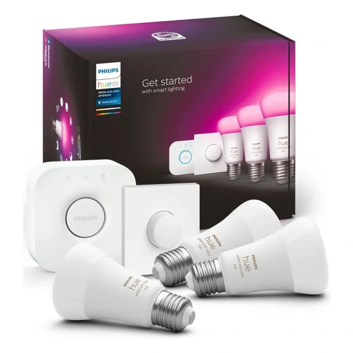 PHİLİPS HUE WCA BUTONLU 3'LÜ E27 AKILLI LED AMPUL BAŞLANGIÇ SETİ