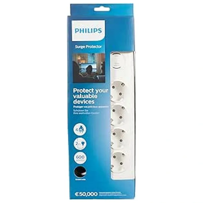 PHILIPS SPN7040WA Akım Korumalı Priz 4'lü 2m 600J