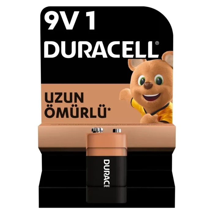 PİL DURACELL ALKALİ PLUS EKSTRA ÖMÜRLÜ MN1604/6LR61 E-BLOK 9V (1'Lİ PAKET)