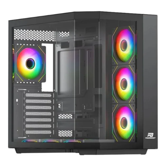 Power Boost PBA4375B-750W ARGB Fanlı Siyah 750 W ATX Oyuncu Kasası