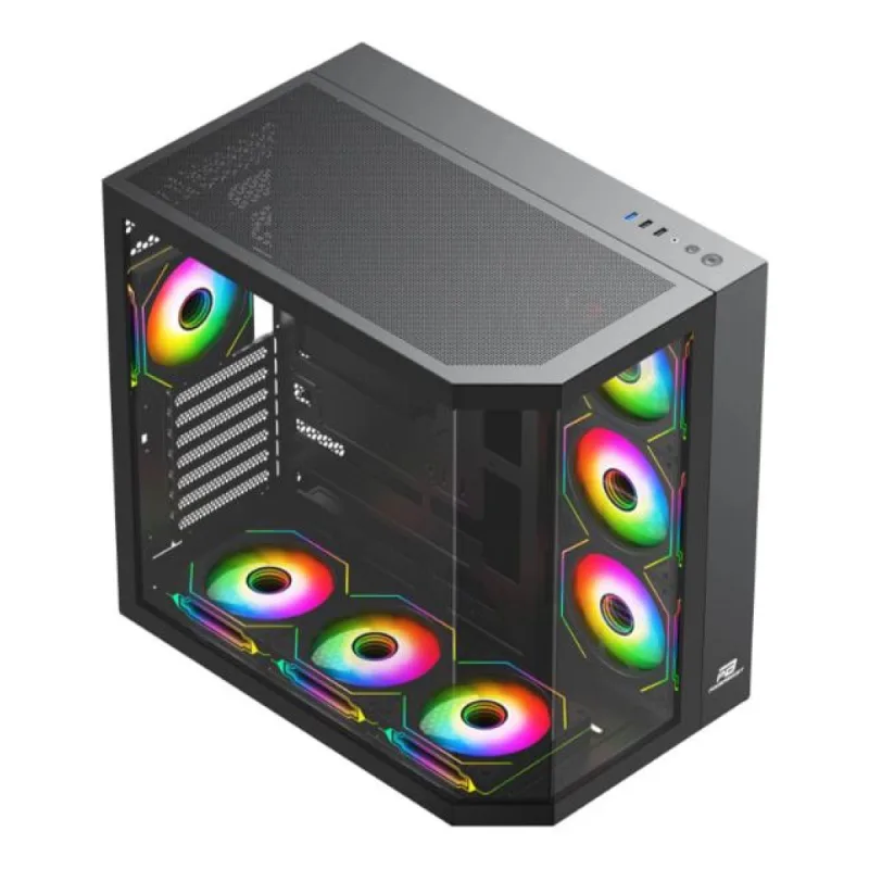 Power Boost PBA4375B-750W ARGB Fanlı Siyah 750 W ATX Oyuncu Kasası