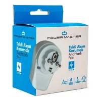 Powermaster 16816 Anahtarlı Tekli Akım Korumalı Priz