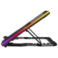 RAMPAGE AD-RC14 X-RANGER 10 MODE RGB 1*125MM + 4*70MM FAN 9-17 NOTEBOOK SOĞUTUCU STAND