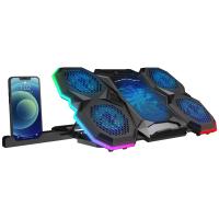 RAMPAGE AD-RC14 X-RANGER 10 MODE RGB 1*125MM + 4*70MM FAN 9-17 NOTEBOOK SOĞUTUCU STAND