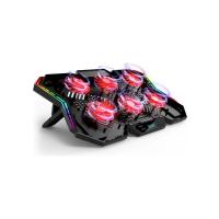 RAMPAGE AD-RX44 X-GALE 6 FANLI 12 RGB IŞIK MODLU 7 KADEME STANDLI LCD GÖSTERGELİ NOTEBOOK SOĞUTUCU