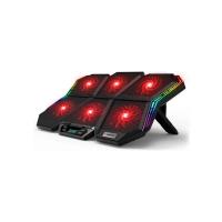 RAMPAGE AD-RX44 X-GALE 6 FANLI 12 RGB IŞIK MODLU 7 KADEME STANDLI LCD GÖSTERGELİ NOTEBOOK SOĞUTUCU