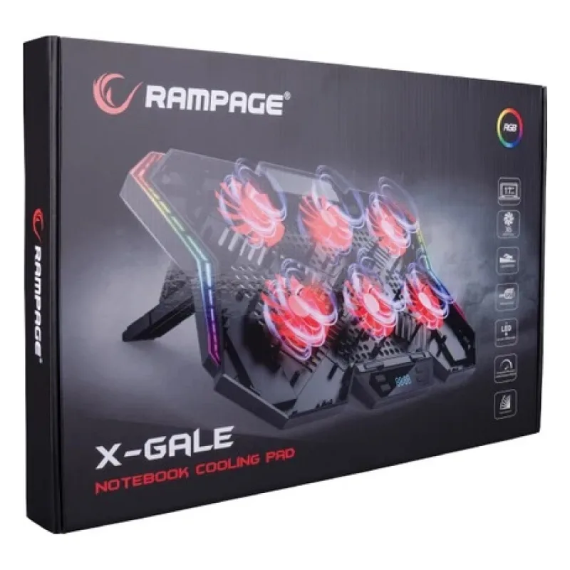 Rampage AD-RX44 X-GALE 6 Fanlı Laptop Soğutucu