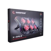 RAMPAGE AD-RX44 X-GALE 6 FANLI 12 RGB IŞIK MODLU 7 KADEME STANDLI LCD GÖSTERGELİ NOTEBOOK SOĞUTUCU