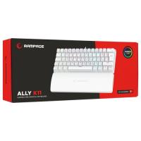 RAMPAGE ALLY K11 RAİNBOW Q BİLEK DESTEKLİ RED SWİTCH GAMİNG OYUNCU KLAVYE BEYAZ