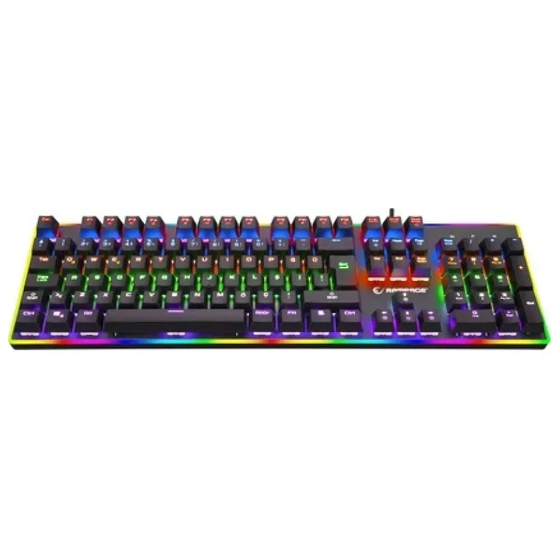 RAMPAGE BYGAME-K1 RGB LED FRAME RAİNBOW MEKANİK RED SWITCH GAMİNG OYUNCU KLAVYESİ