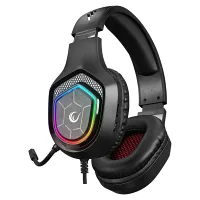 RAMPAGE RM-K90 VECTOR SİYAH RGB LED 3,5MM GAMİNG MİKROFONLU OYUNCU KULAKLIĞI