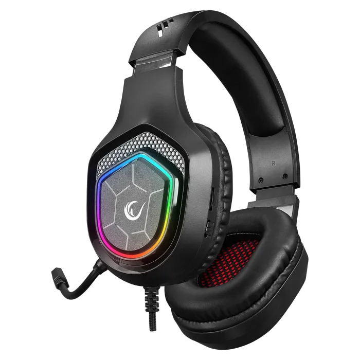 RAMPAGE RM-K90 VECTOR SİYAH RGB LED 3,5MM GAMİNG MİKROFONLU OYUNCU KULAKLIĞI