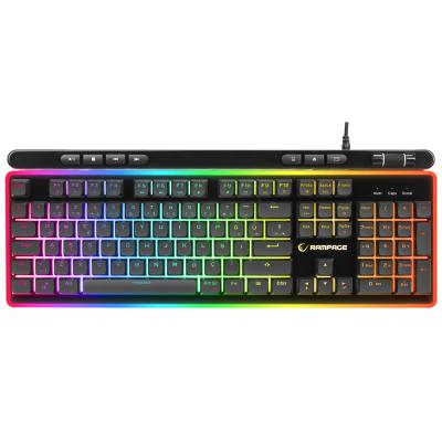 RAMPAGE SHINE K14 SİYAH USB RGB BACKLİGHT MEMBRANE GAMİNG OYUNCU KLAVYE