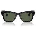 Ray-Ban Meta Wayfarer RW4006 50 Beden 601/7150 Parlak Siyah-G15 Green
