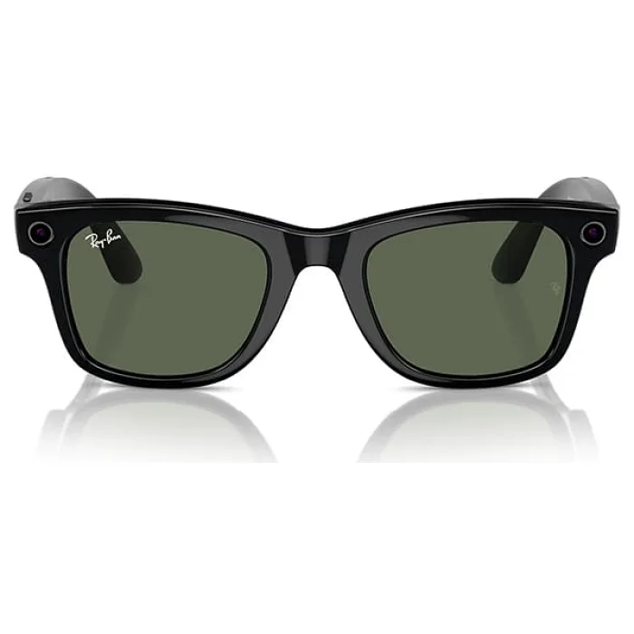 Ray-Ban Meta Wayfarer RW4006 50 Beden 601/7150 Parlak Siyah-G15 Green
