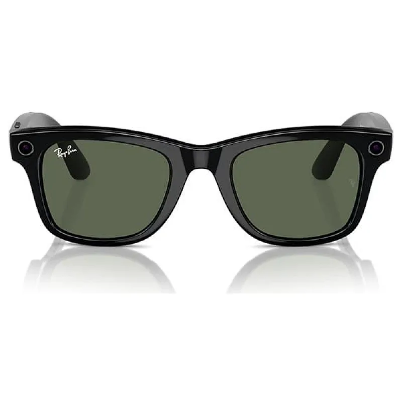 Ray-Ban Meta Wayfarer Akıllı Gözlük RW4008 53 Beden 601/7153  Parlak Siyah G15 Yeşil