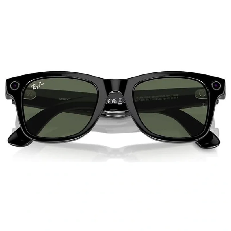 Ray-Ban Meta Wayfarer Akıllı Gözlük RW4008 53 Beden 601/7153  Parlak Siyah G15 Yeşil