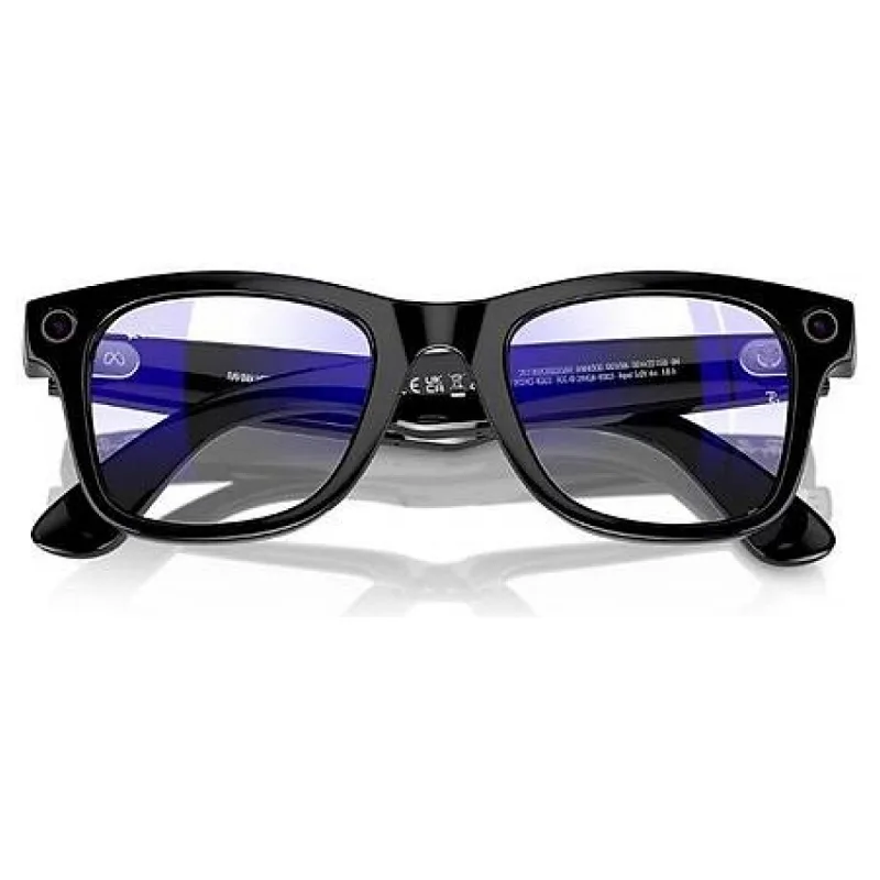 Ray-Ban Meta Wayfarer RW4006 50 Beden 601/SB50 Parlak Siyah-Clear