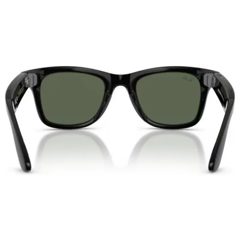 Ray-Ban Meta Wayfarer Gen 2 RW4012 50 Beden 601/1M Parlak Siyah-Şeffaf Grafit Yeşil Transitions