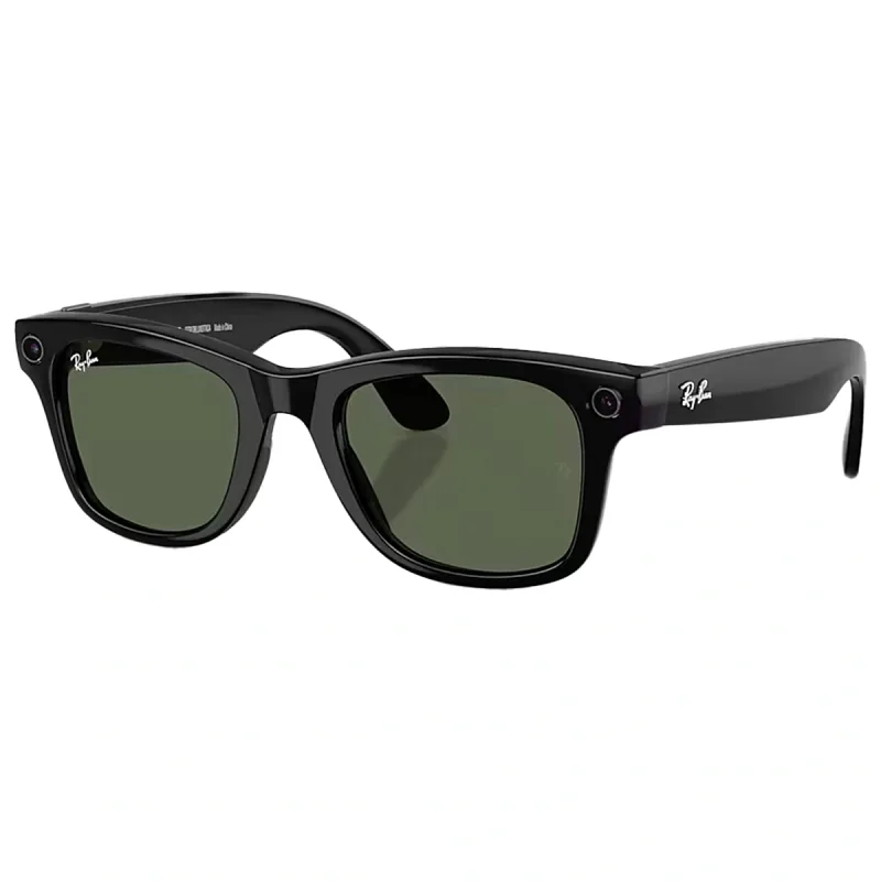 Ray-Ban Meta Wayfarer Gen 2 RW4012 53 Beden 601/1M53 Parlak Siyah-Şeffaf Grafit Yeşil