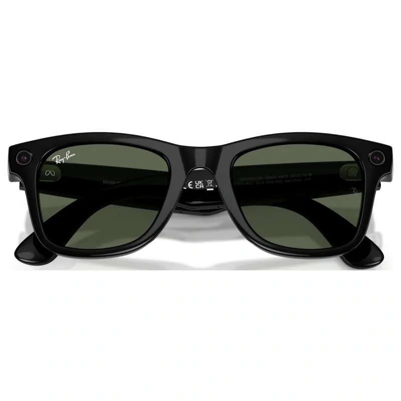 Ray-Ban Meta Wayfarer Gen 2 RW4012 53 Beden 601/1M53 Parlak Siyah-Şeffaf Grafit Yeşil