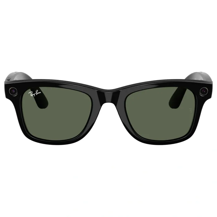 Ray-Ban Meta Wayfarer Gen 2 RW4012 50 Beden 601/7150 Parlak Siyah - G15 Yeşil
