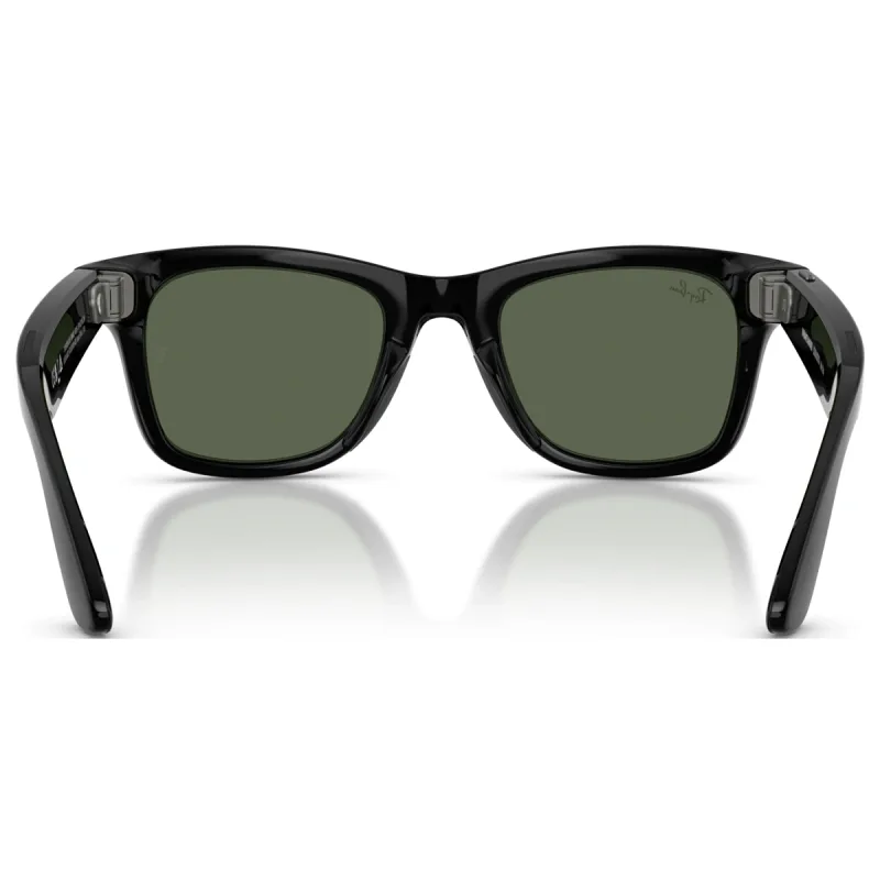 Ray-Ban Meta Wayfarer Gen 2 RW4012 50 Beden 601/7150 Parlak Siyah - G15 Yeşil