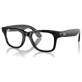Ray-Ban Meta Wayfarer RW4008 53 Beden 601/SB53 Parlak Siyah-Clear