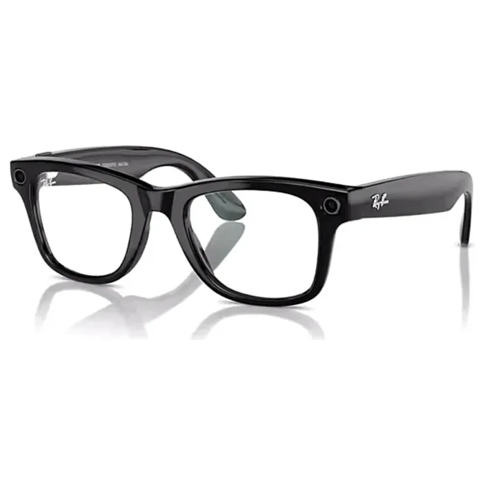 Ray-Ban Meta Wayfarer RW4008 53 Beden 601/SB53 Parlak Siyah-Clear