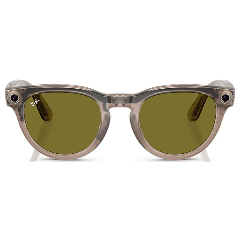 RAY-BAN RW4009F META LOW BRİDGE FİT HEADLİNER WARM STONE 6705M151 TRANSİTİONS DARK GREEN