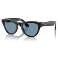 Ray-Ban Meta Skyler RW4010 52 Beden 601/MF52 Parlak Siyah-Transitions Cerulean Blue