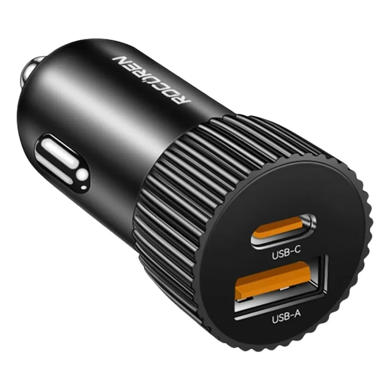 Rocoren 48W Çift Portlu USB Type-C ve USB-A Araç İçi Hızlı Şarj Cihazı
