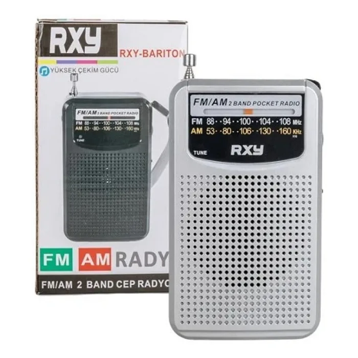 ROXY Rxy-Bariton Cep Tipi Mini Pilli Analog Radyo Gri