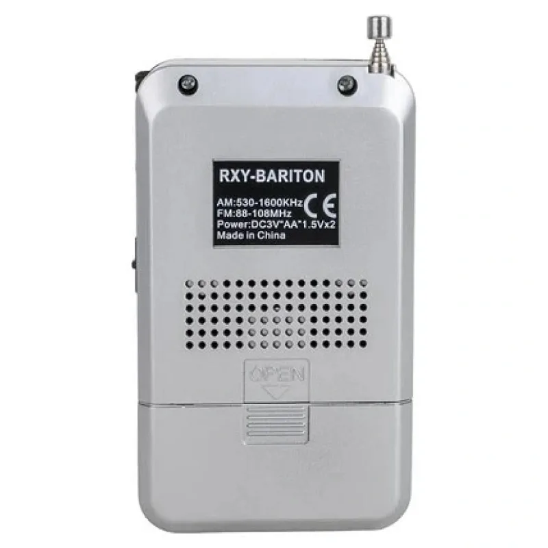 ROXY Rxy-Bariton Cep Tipi Mini Pilli Analog Radyo Gri