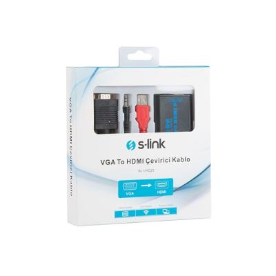 S-LINK SL-VHC20 VGA TO HDMI ÇEVİRİCİ ADAPTÖR