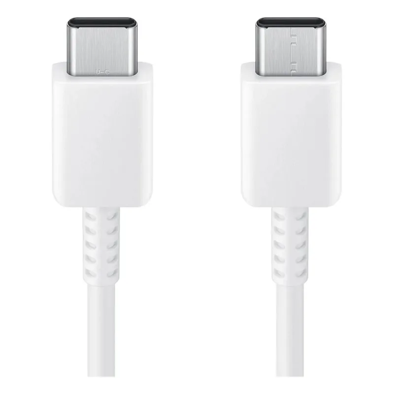 SAMSUNG EP-DX310J 3A 60W TYPE-C TO TYPE-C DATA VE ŞARJ KABLO 1.8METRE BEYAZ
