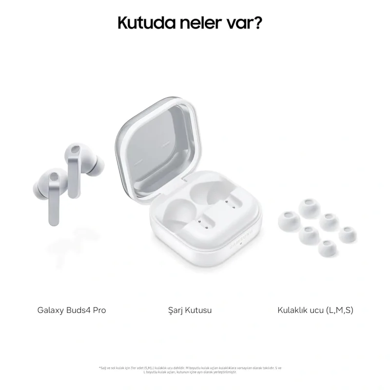 Samsung Galaxy Buds 4 ANC TWS Beyaz Kulak İçi Bluetooth Kulaklık